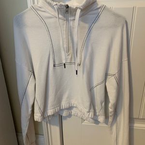 White quarter zip